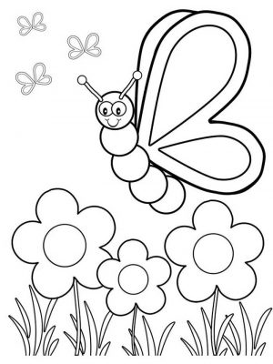 Easy Coloring Pages Butterfly
