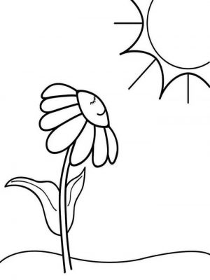 Easy Coloring Pages Flower