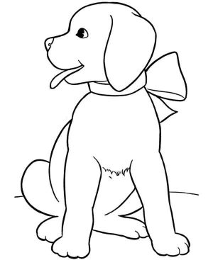 Easy Coloring Pages Puppy