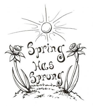Easy Coloring Pages Spring