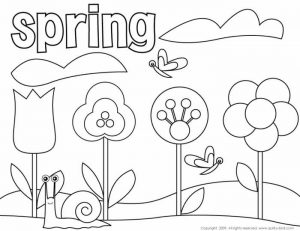 Easy Coloring Pages Spring Flowers,Easy coloring Images for kids