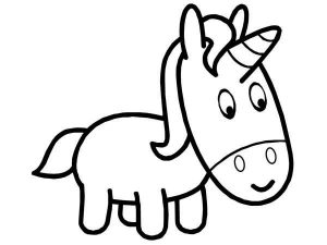 Easy Coloring Pages Unicorn,Easy coloring Images for kids